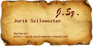 Jurik Szilveszter névjegykártya